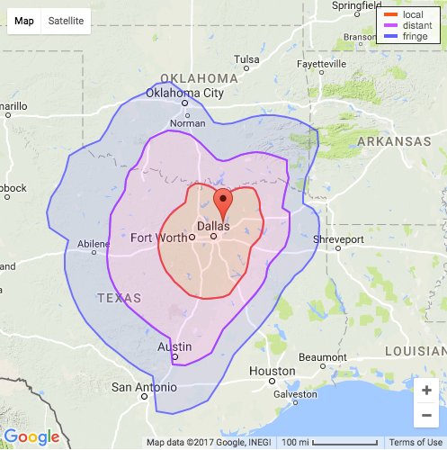 Dallas Christian Radio KAAM Daytime Coverage